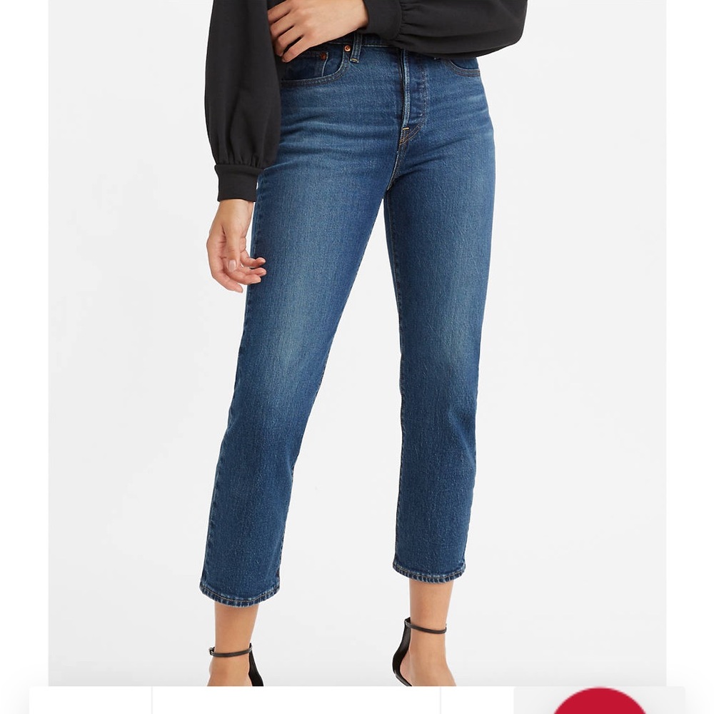 Levi’s wedgie straight jeans dark wash